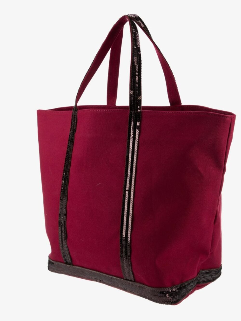 Vanessa Bruno Burgundy Tote with Sequin Strap - Picture 4 of 6